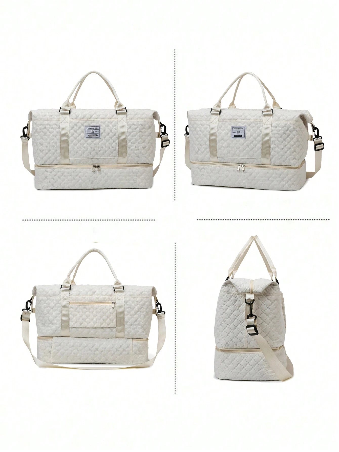 2PCS Large Capacity Travel Duffel Bag, Wet and Dry Separation Fitness Bag, Weekend Overnight Shoulder Bag, Hospital Necessary Mommy Bag, Travel Bag, Holiday Bag, Weekend Bag, Overnight Bag, with a Pull Bar Bag, with Shoe Storage, Boarding Bag, Cosmetics S