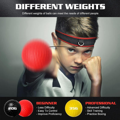 Boxing Reflex Ball Headband Set, Boxing Equipment, Include 4 Different Ball