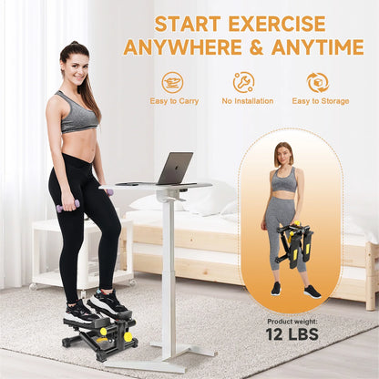 Stair Stepper for Exercises, Mini Stair Stepper , Digital Monitor, Adjustable Stride Height for Low-Impact Cardio Suitable for Full Body Workout