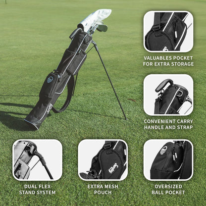 The Original Lightweight  Bag with Stand – Easy to Carry, Durable Pitch & Putt Bag for Driving Range, Par 3 & Executive Courses