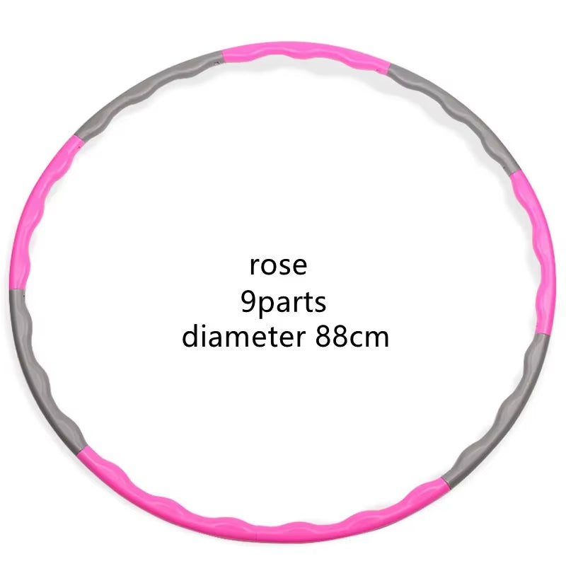 1X 9/8/7 Tubes Yoga Detachable Pilates Hoop Waist Exercise Slimming Sports Hoops Body Building Massage Gym Loss Weight Hoop