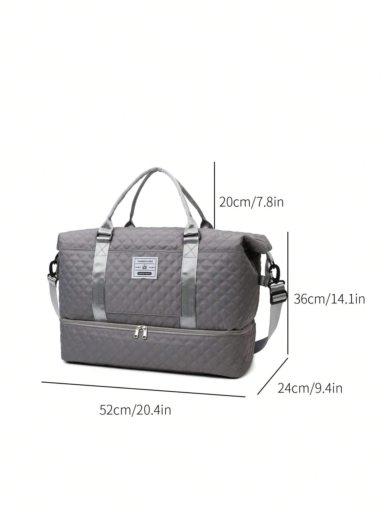 2PCS Large Capacity Travel Duffel Bag, Wet and Dry Separation Fitness Bag, Weekend Overnight Shoulder Bag, Hospital Necessary Mommy Bag, Travel Bag, Holiday Bag, Weekend Bag, Overnight Bag, with a Pull Bar Bag, with Shoe Storage, Boarding Bag, Cosmetics S