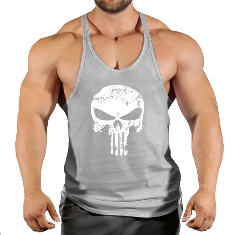 Top Gyms Men's Clothes Tank Vest Gym Shirt Undershirt Man Sportswear Bodybuilding Workout Vests Muscle Clothing Brand Fitness