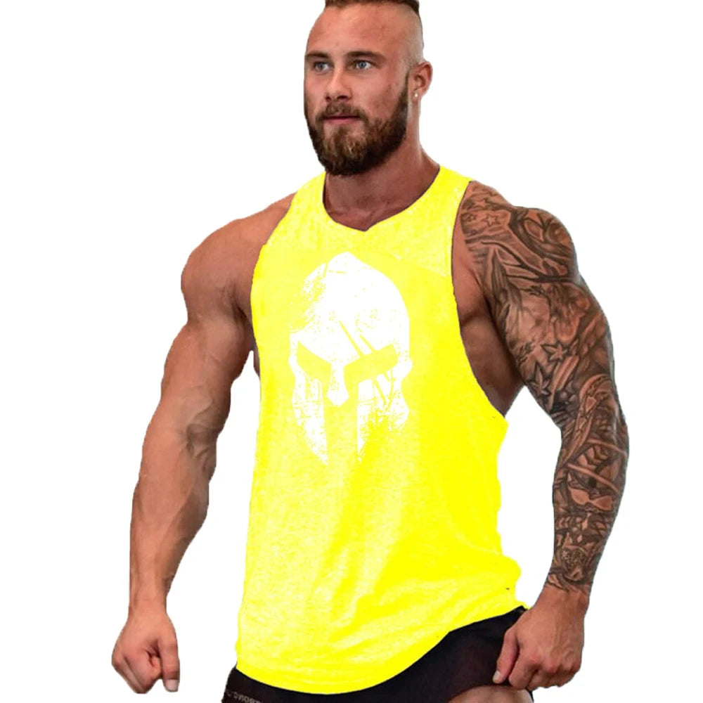 Gym Top Men Shirt Man Muscle Fit T-shirt Fitness Bodybuilding Stringer Vest Clothes Clothing Men's Singlets Muscular T-shirts