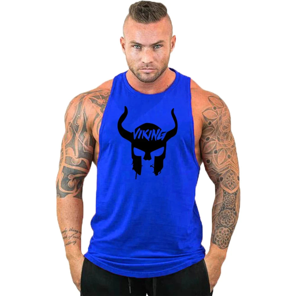 Gym Top Men Shirt Man Muscle Fit T-shirt Fitness Bodybuilding Stringer Vest Clothes Clothing Men's Singlets Muscular T-shirts