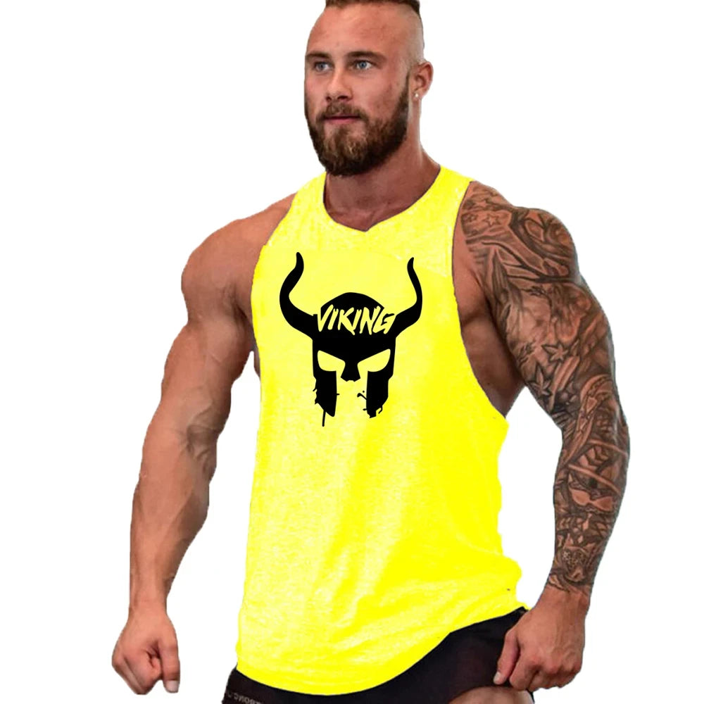 Gym Top Men Shirt Man Muscle Fit T-shirt Fitness Bodybuilding Stringer Vest Clothes Clothing Men's Singlets Muscular T-shirts