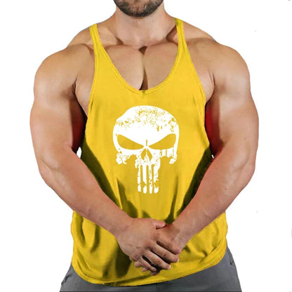 Top Gyms Men's Clothes Tank Vest Gym Shirt Undershirt Man Sportswear Bodybuilding Workout Vests Muscle Clothing Brand Fitness