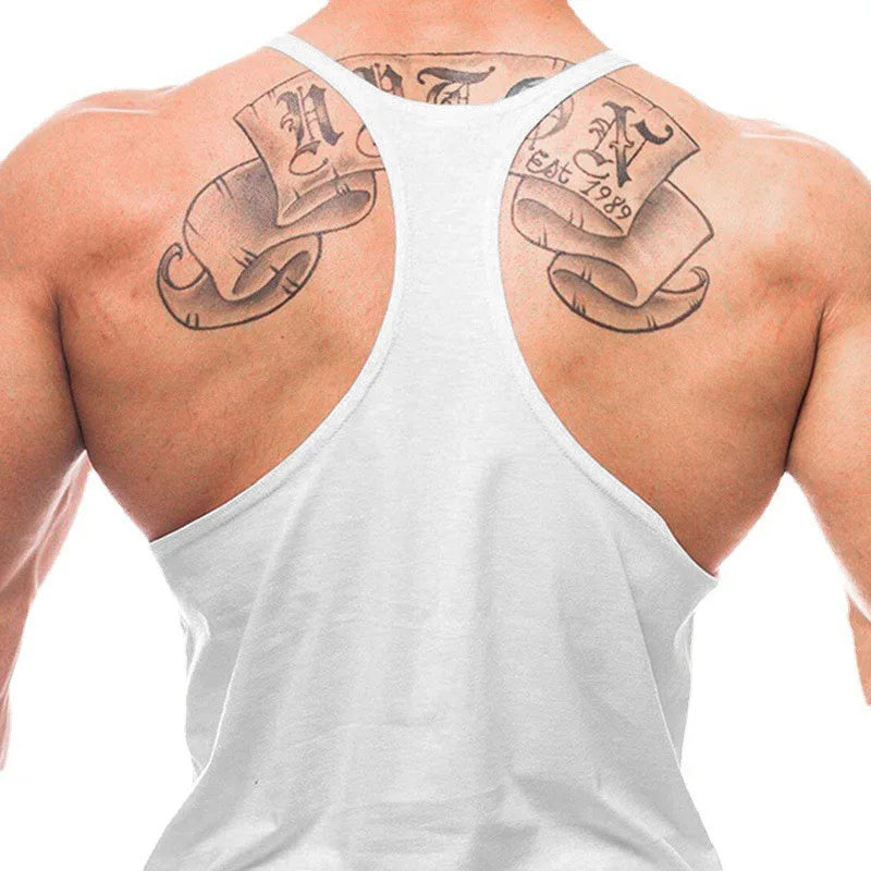 Muscle Tank Tops for Men Thin Strap Workout Stringer Sleeveless Shirts Loose Fit Gym Bodybuilding Moisture Wicking Shirts Men