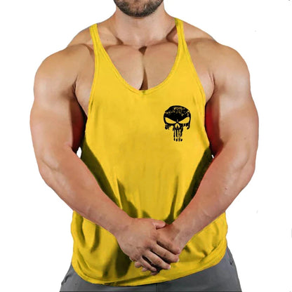 Top Gyms Men's Clothes Tank Vest Gym Shirt Undershirt Man Sportswear Bodybuilding Workout Vests Muscle Clothing Brand Fitness