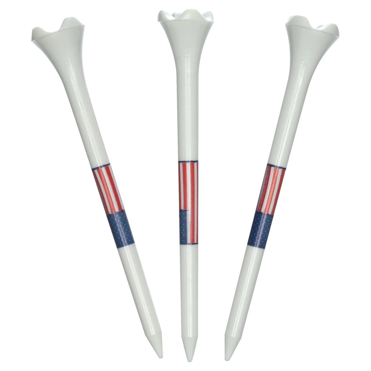 Pride Performance Flag Plastic Golf Tees – Low-Resistance Head, 3.25" Durable Plastic for Golfing, Enhanced Stability, 25 Count