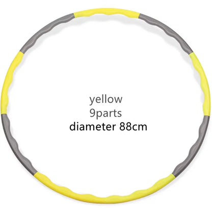 1X 9/8/7 Tubes Yoga Detachable Pilates Hoop Waist Exercise Slimming Sports Hoops Body Building Massage Gym Loss Weight Hoop