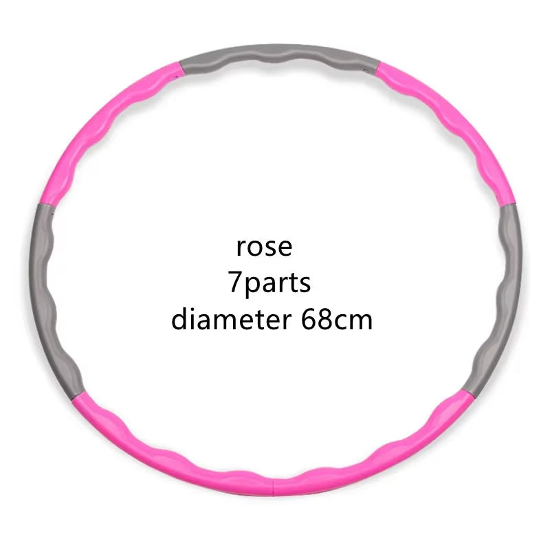 1X 9/8/7 Tubes Yoga Detachable Pilates Hoop Waist Exercise Slimming Sports Hoops Body Building Massage Gym Loss Weight Hoop