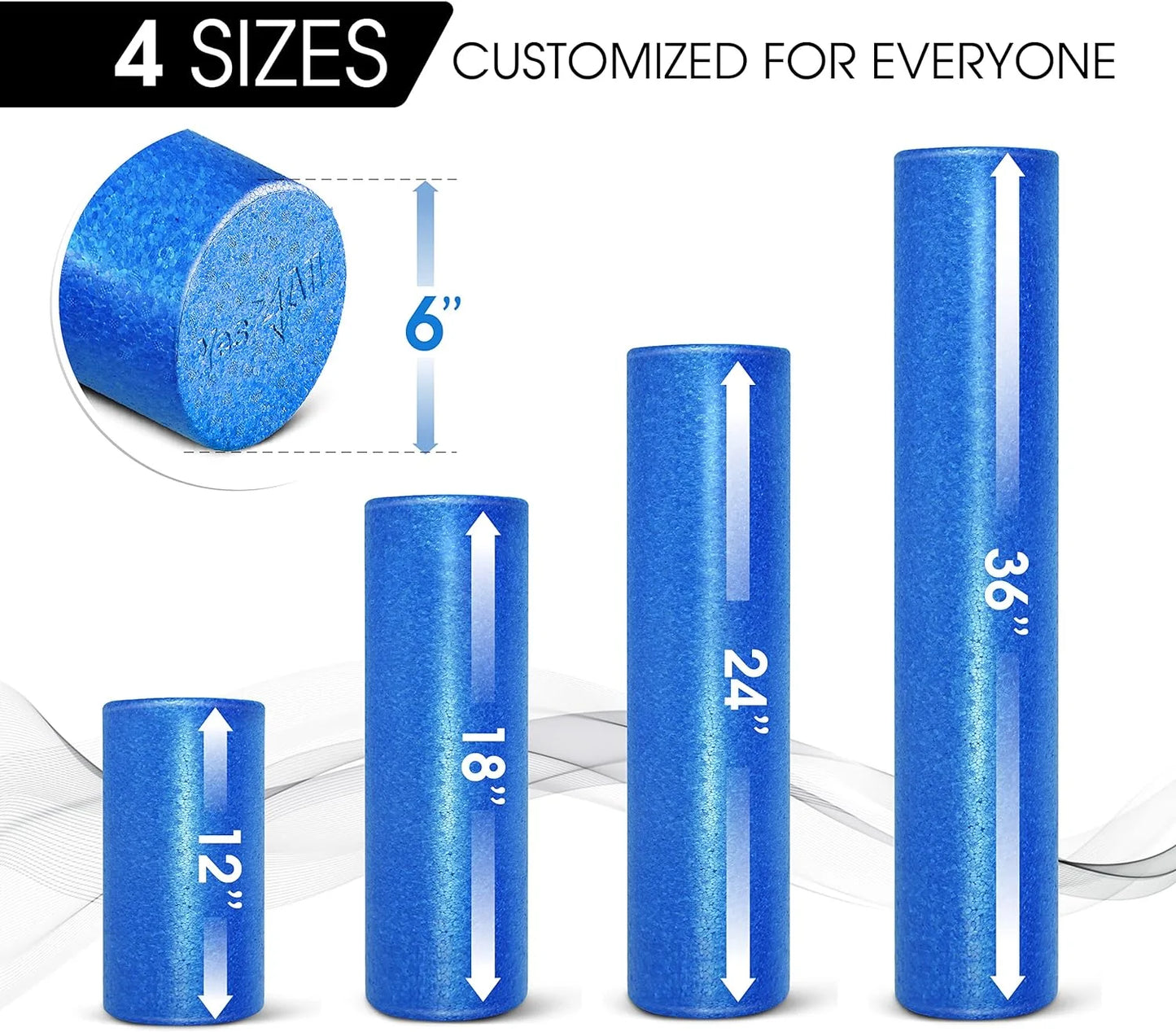 36Inch Exercise Foam Roller EPP Blue
