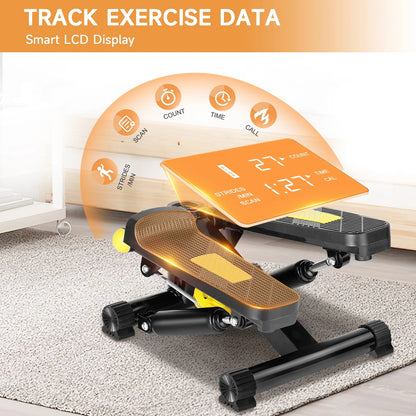 Stair Stepper for Exercises, Mini Stair Stepper , Digital Monitor, Adjustable Stride Height for Low-Impact Cardio Suitable for Full Body Workout