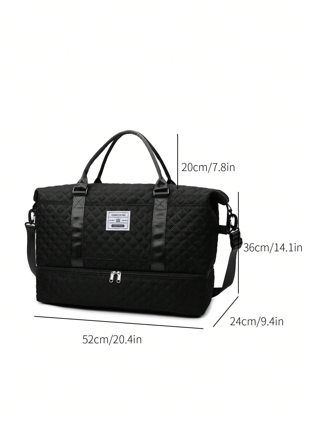 2PCS Large Capacity Travel Duffel Bag, Wet and Dry Separation Fitness Bag, Weekend Overnight Shoulder Bag, Hospital Necessary Mommy Bag, Travel Bag, Holiday Bag, Weekend Bag, Overnight Bag, with a Pull Bar Bag, with Shoe Storage, Boarding Bag, Cosmetics S