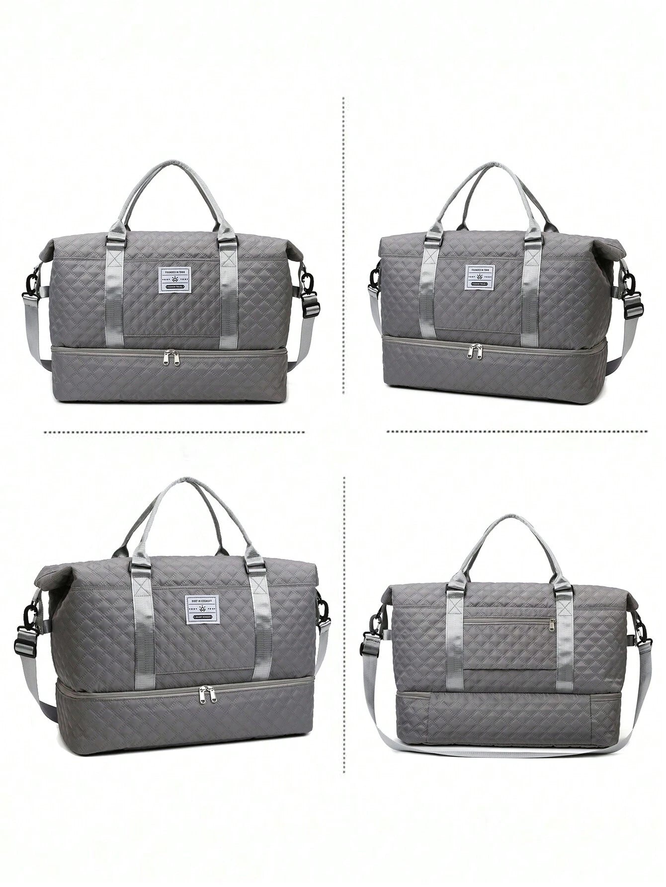 2PCS Large Capacity Travel Duffel Bag, Wet and Dry Separation Fitness Bag, Weekend Overnight Shoulder Bag, Hospital Necessary Mommy Bag, Travel Bag, Holiday Bag, Weekend Bag, Overnight Bag, with a Pull Bar Bag, with Shoe Storage, Boarding Bag, Cosmetics S