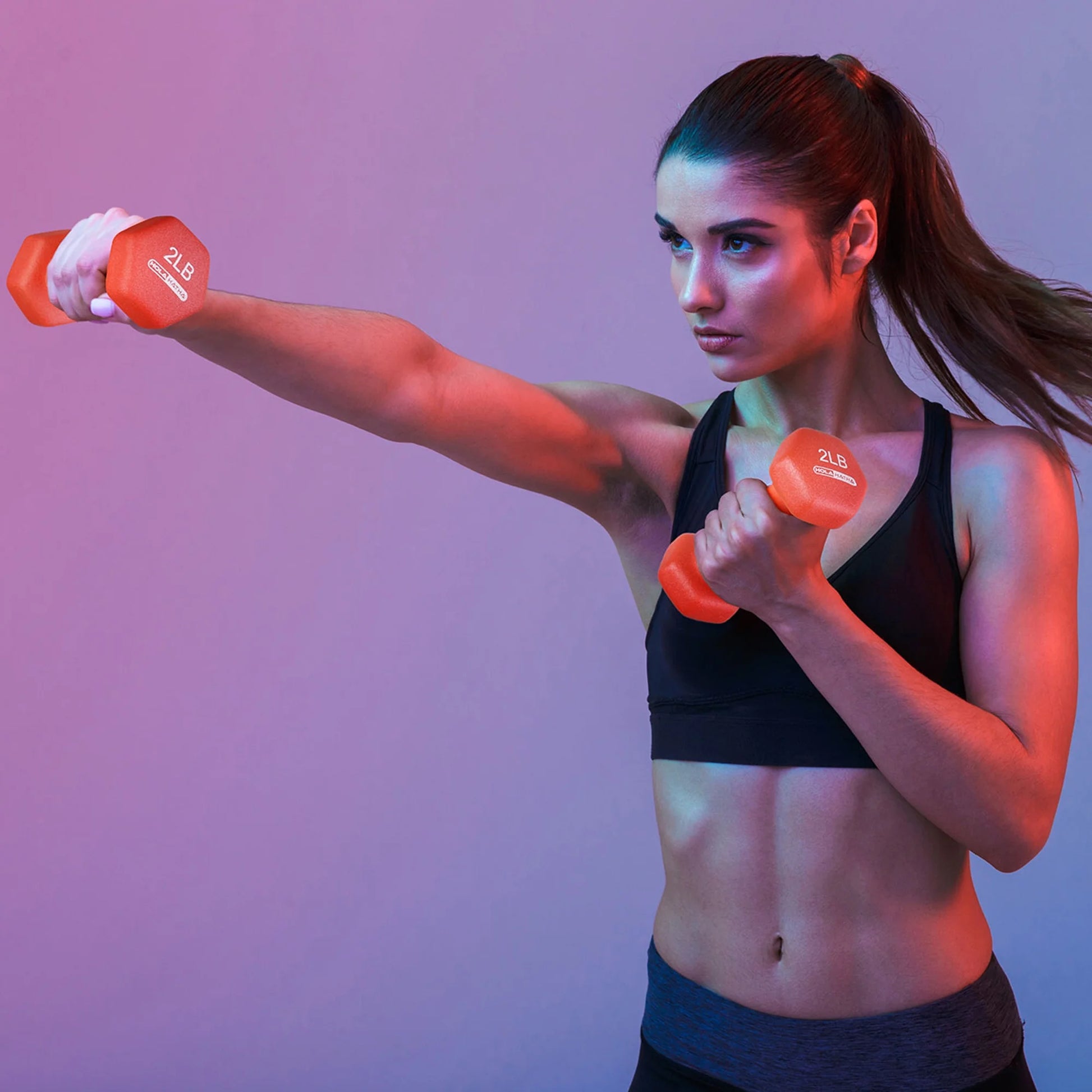 Neoprene Dumbbell Free Weight Set with Rack