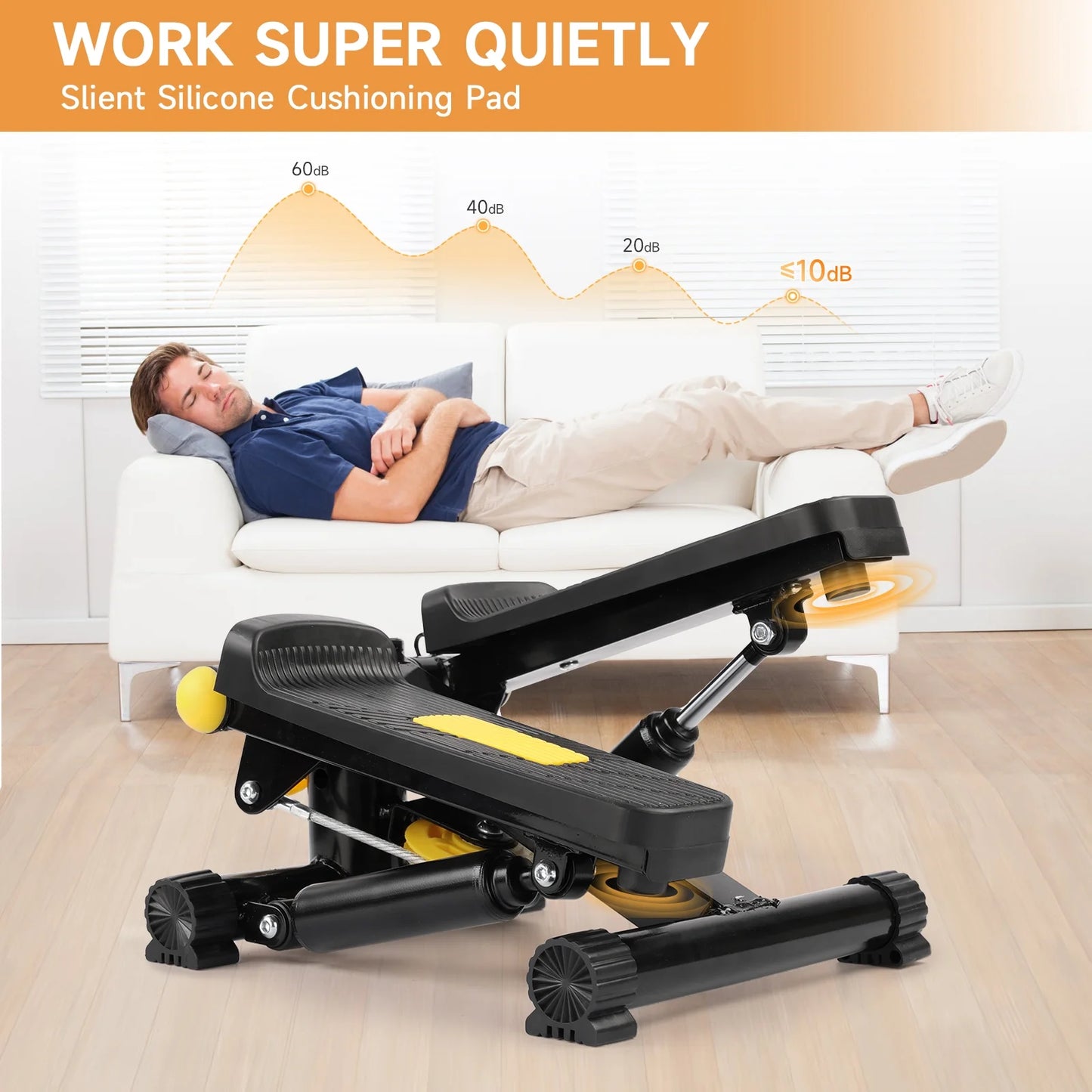 Stair Stepper for Exercises, Mini Stair Stepper , Digital Monitor, Adjustable Stride Height for Low-Impact Cardio Suitable for Full Body Workout